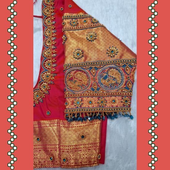 Zardoji work Embroidery on blouse 